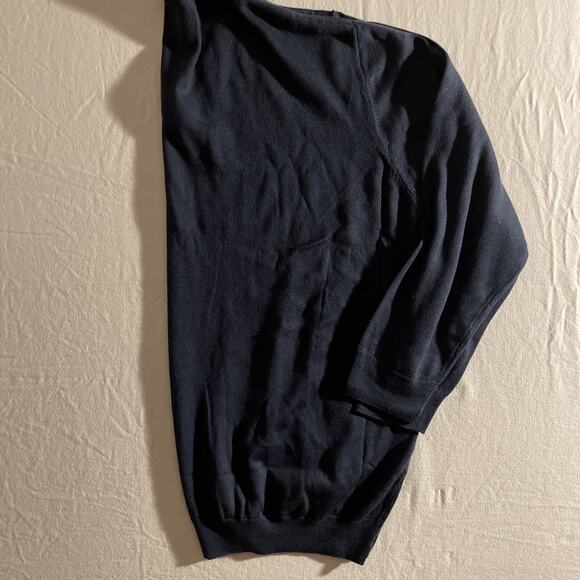 *NEW* Johnny Bigg Men's Pullover 6XL V-Neck Navy Sweater Wool Blend - Picture 7 of 9